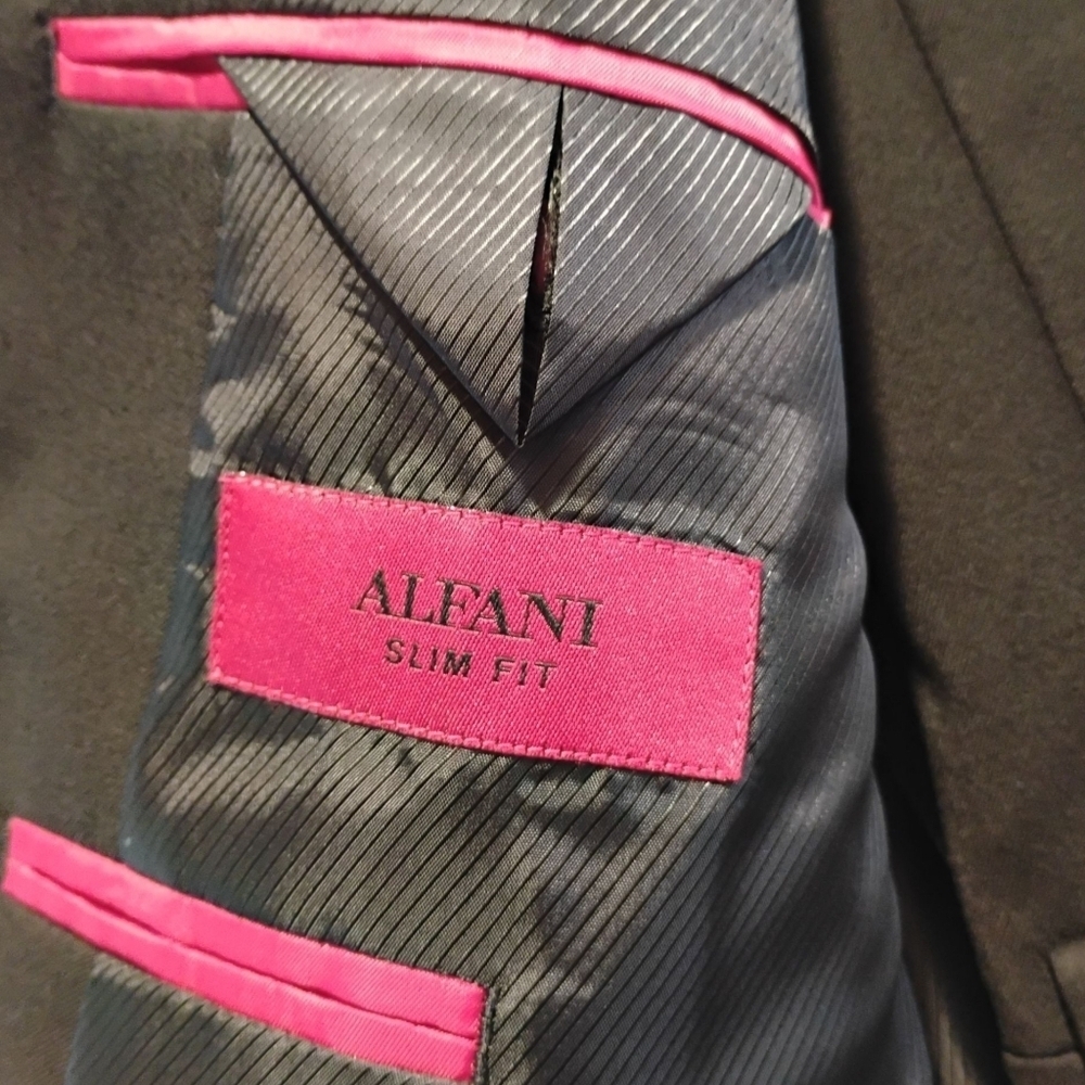 Alfani Mens Slim Fit Suit Blazer With Matching Pants & Suspenders! 42R/3… - Picture 15 of 16